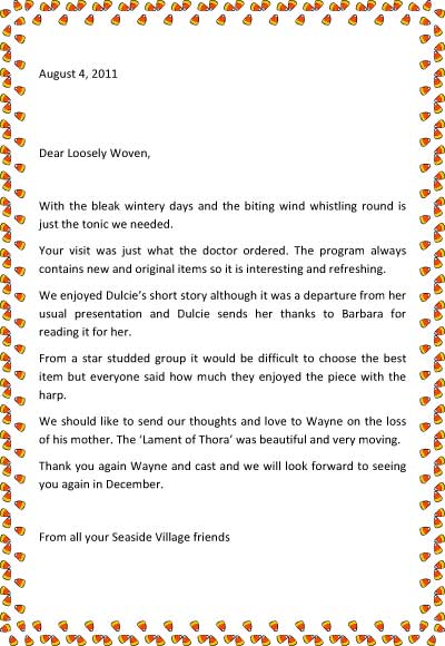 Seaside Letter